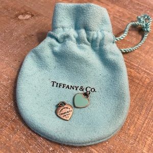 Tiffany & Co. Mini Heart Silver & Blue Pendants